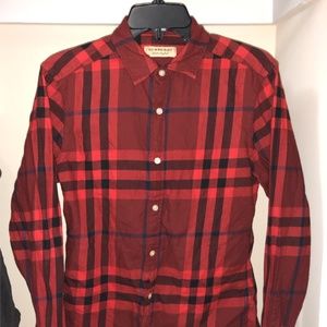 Authentic Mens Burberry Flannel Shirt